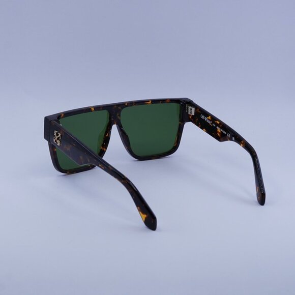Off-White OERI13J SYRACUSE 6055 Sunglasses Havana Shield Frame, Green Lenses - Picture 9 of 11
